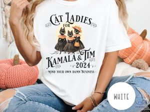 Halloween Cat Lady Shirt Funny Kamala Harris 2024 Shirt Democrat Shirt Election 2024 Vote Blue riracha 2