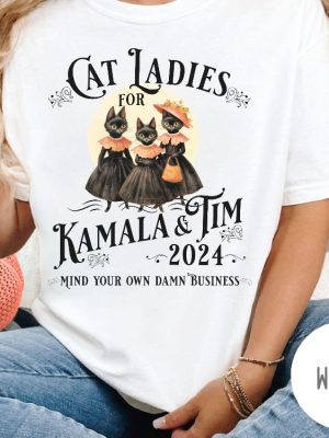 Halloween Cat Lady Shirt Funny Kamala Harris 2024 Shirt Democrat Shirt Election 2024 Vote Blue riracha 2