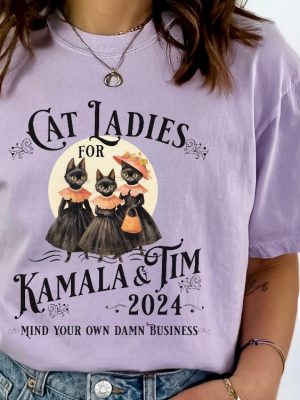 Halloween Cat Lady Shirt Funny Kamala Harris 2024 Shirt Democrat Shirt Election 2024 Vote Blue riracha 3