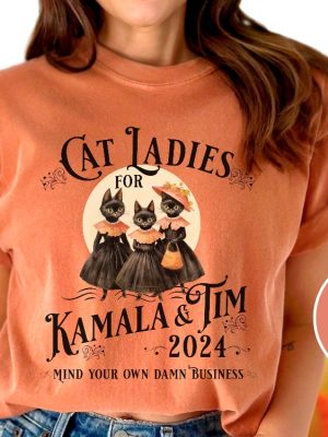 Halloween Cat Lady Shirt Funny Kamala Harris 2024 Shirt Democrat Shirt Election 2024 Vote Blue riracha 4