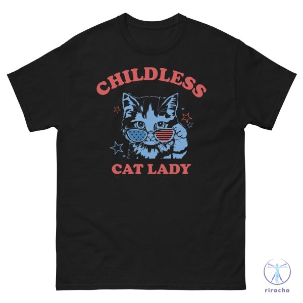 Childless Cat Lady Shirt Kamala Harris 2024 Tee Vote Blue Shirt 2024 Election Tee riracha 1