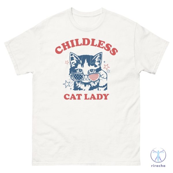 Childless Cat Lady Shirt Kamala Harris 2024 Tee Vote Blue Shirt 2024 Election Tee riracha 4