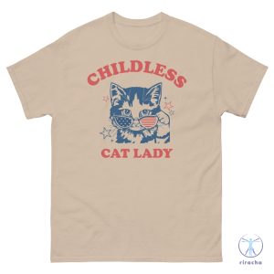 Childless Cat Lady Shirt Kamala Harris 2024 Tee Vote Blue Shirt 2024 Election Tee riracha 6