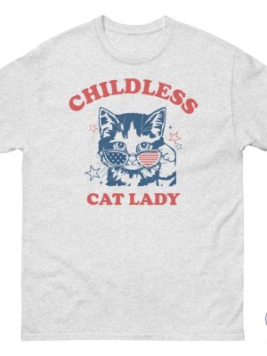 Childless Cat Lady Shirt Kamala Harris 2024 Tee Vote Blue Shirt 2024 Election Tee riracha 7