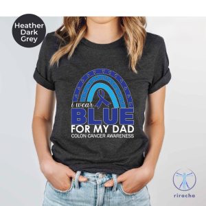 Colon Cancer Rainbow Shirt Colorectal Cancer Support Shirt Colon Cancer Awareness Shirt riracha 3