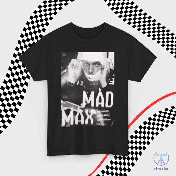 Max Verstappen Vintage Style F1 T Shirt Mad Max Formula One Tee Redbull Racing Gift Tee riracha 1