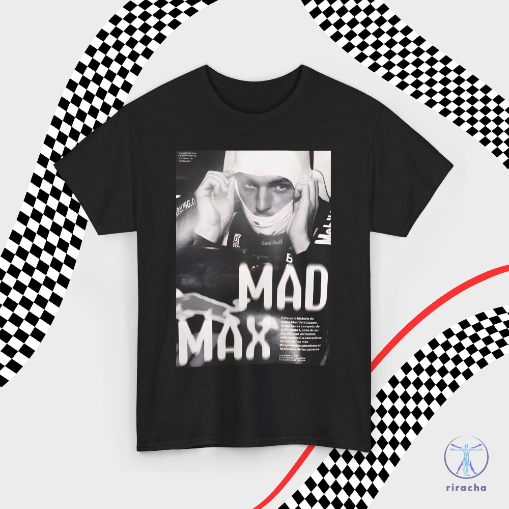 Max Verstappen Vintage Style F1 T Shirt Mad Max Formula One Tee Redbull Racing Gift Tee