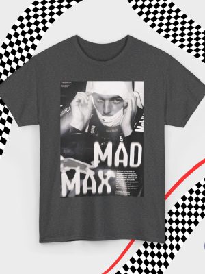 Max Verstappen Vintage Style F1 T Shirt Mad Max Formula One Tee Redbull Racing Gift Tee riracha 3