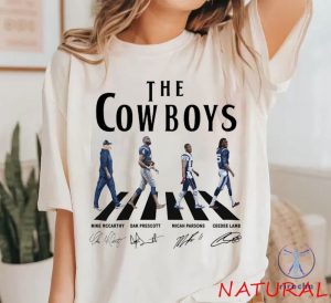 Cowboys Walking Abbey Road Signatures Football Shirt Mike Mccarthy Dak Prescott riracha 2