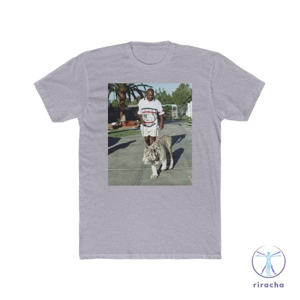 Mike Tyson Walking White Tiger Shirt Vintage 90S Tshirt Mike Tyson T Shirt