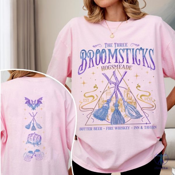 The Three Boomsticks Shirt Wizard Beer Shirt Broomstick Wizard Shirt Wizard World Shirt Bookish Shirt riracha 2