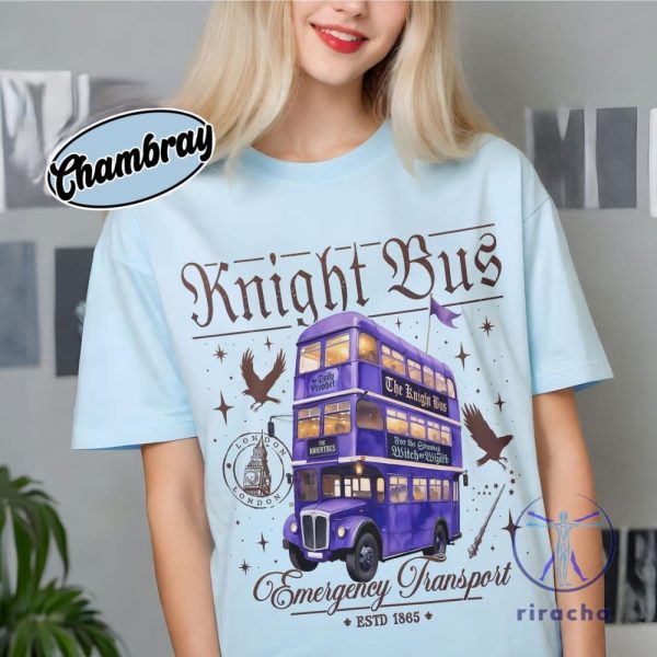 Wizard Magical Bus Shirt Emergency Transport T Shirt Wizard School Book Merch Gift For Book Lover riracha 3