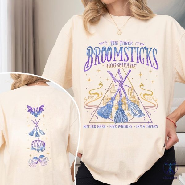 The Three Boomsticks Shirt Wizard Beer Shirt Broomstick Wizard Shirt riracha 3