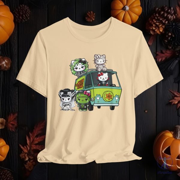 Classic Monsters Kitty Halloween Shirt Cute Fall Shirt Spooky Season Shirt Hello Kitty Halloween Shirt riracha 2