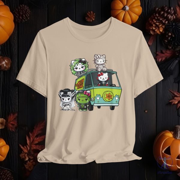 Classic Monsters Kitty Halloween Shirt Cute Fall Shirt Spooky Season Shirt Hello Kitty Halloween Shirt riracha 3