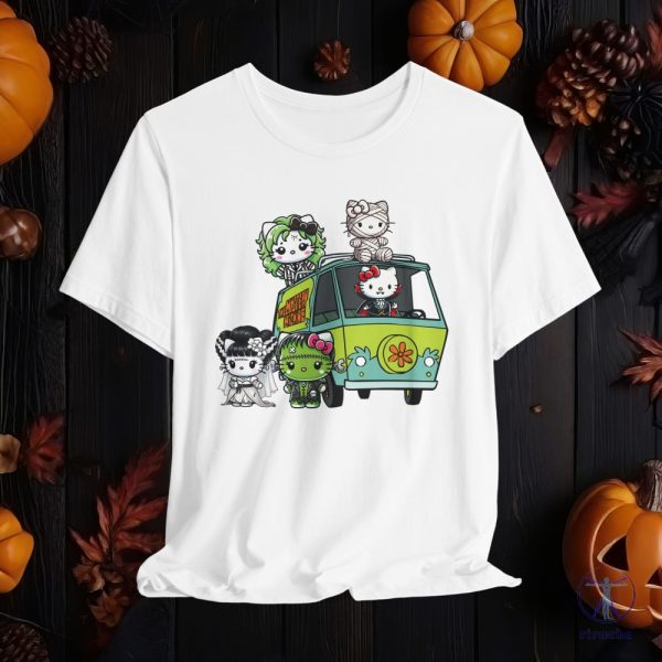 Classic Monsters Kitty Halloween Shirt Cute Fall Shirt Spooky Season Shirt Hello Kitty Halloween Shirt riracha 4