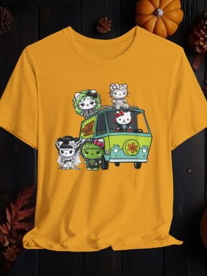 Classic Monsters Kitty Halloween Shirt Cute Fall Shirt Spooky Season Shirt Hello Kitty Halloween Shirt riracha 5