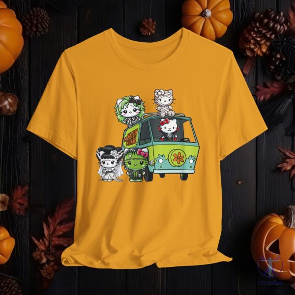 Classic Monsters Kitty Halloween Shirt Cute Fall Shirt Spooky Season Shirt Hello Kitty Halloween Shirt riracha 5