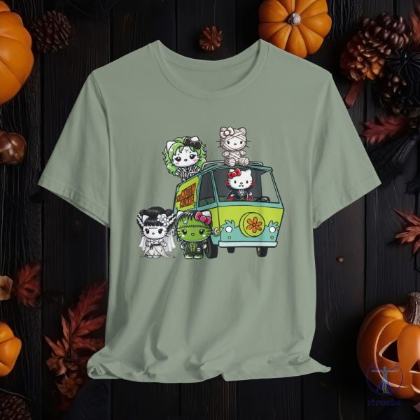 Classic Monsters Kitty Halloween Shirt Cute Fall Shirt Spooky Season Shirt Hello Kitty Halloween Shirt riracha 6