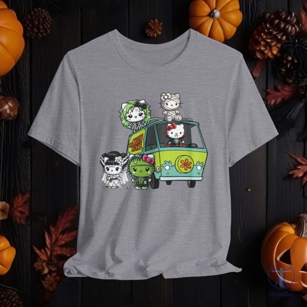 Classic Monsters Kitty Halloween Shirt Cute Fall Shirt Spooky Season Shirt Hello Kitty Halloween Shirt riracha 7