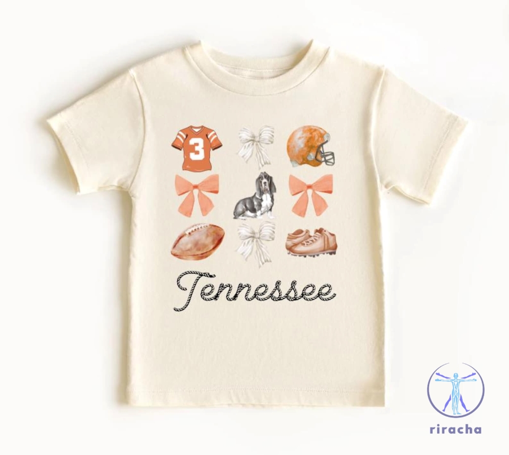 Tennessee Bow Shirt Tennesse Football Bow Shirt Coquette Tennessee Shirt Tennessee Vols T Shirt