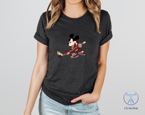 Mickey Mouse Hockey Shirt Hockey Shirt Funny Hockey Player Shirt riracha 3