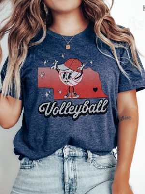 Retro Nebraska Volleyball Shirt Ne Volleyball Game Day Crewneck Gift Nebraska Volleyball Shirt riracha 2