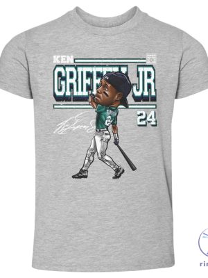 Ken Griffey Jr T Shirt Seattle Baseball Ken Griffey Jr Seattle Derby Cartoon Wht Ken Griffey Jr Shirt riracha 2