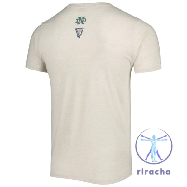 Mens League Collegiate Wear Cream Notre Dame Fighting Irish Guinness Victory Falls Tri Blend T Shirt riracha 2