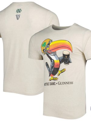 Mens League Collegiate Wear Cream Notre Dame Fighting Irish Guinness Victory Falls Tri Blend T Shirt riracha 3