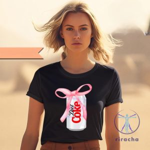 Diet Coke Soft Drink Pink Ribbon Bow Funny Shirt Pink Diet Coke Shirt riracha 2