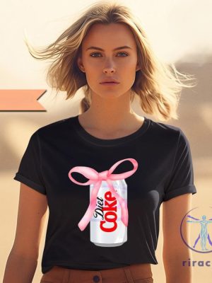 Diet Coke Soft Drink Pink Ribbon Bow Funny Shirt Pink Diet Coke Shirt riracha 2