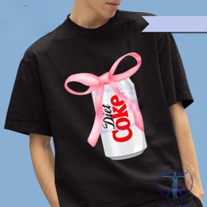 Diet Coke Soft Drink Pink Ribbon Bow Funny Shirt Pink Diet Coke Shirt riracha 4