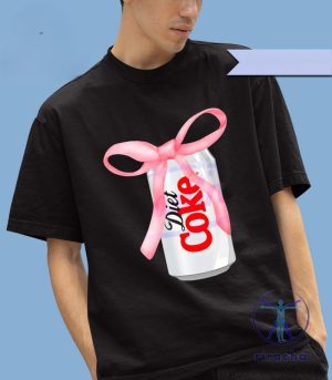 Diet Coke Soft Drink Pink Ribbon Bow Funny Shirt Pink Diet Coke Shirt riracha 4