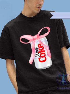 Diet Coke Soft Drink Pink Ribbon Bow Funny Shirt Pink Diet Coke Shirt riracha 4