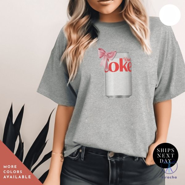 Diet Coke Can T Shirt I Need A Diet Coke Dietcoke Pink Bow Tshirt Pink Diet Coke Shirt riracha 2