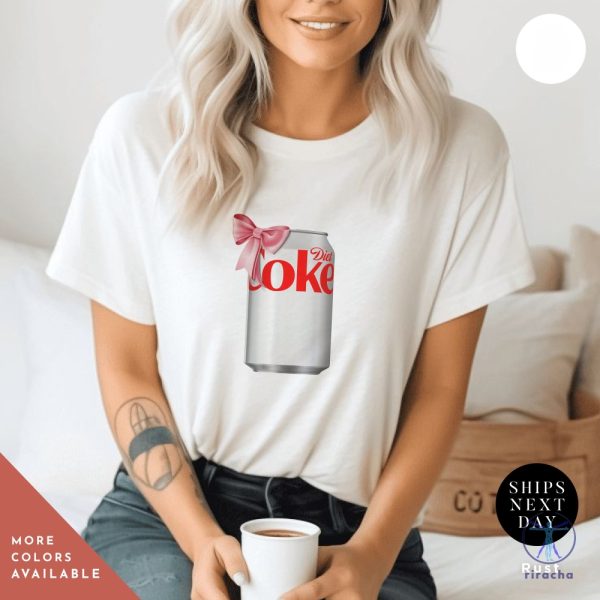 Diet Coke Can T Shirt I Need A Diet Coke Dietcoke Pink Bow Tshirt Pink Diet Coke Shirt riracha 4