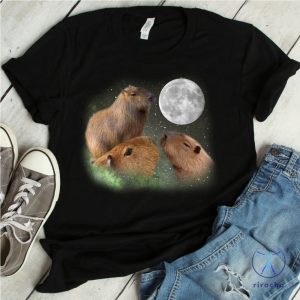 Three Moon Capybaras Shirt Capybara Capybara Shirt Capybara Tshirt Capybara T Shirt riracha 7