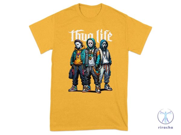 Thug Life Unique Horror Movie Characters Graphic T Shirt Thug Life Horror Shirt riracha 1