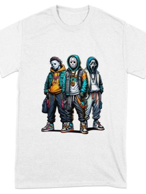 Thug Life Unique Horror Movie Characters Graphic T Shirt Thug Life Horror Shirt riracha 2