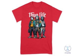 Thug Life Unique Horror Movie Characters Graphic T Shirt Thug Life Horror Shirt riracha 3