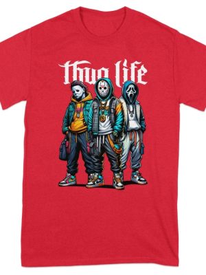 Thug Life Unique Horror Movie Characters Graphic T Shirt Thug Life Horror Shirt riracha 3