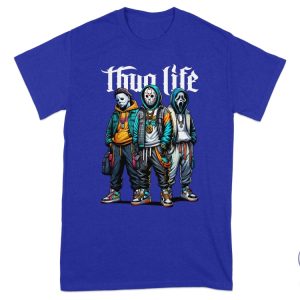 Thug Life Unique Horror Movie Characters Graphic T Shirt Thug Life Horror Shirt riracha 4