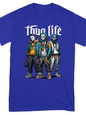 Thug Life Unique Horror Movie Characters Graphic T Shirt Thug Life Horror Shirt riracha 4