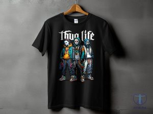 Thug Life Unique Horror Movie Characters Graphic T Shirt Thug Life Horror Shirt riracha 5