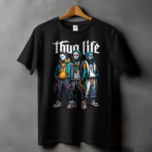 Thug Life Unique Horror Movie Characters Graphic T Shirt Thug Life Horror Shirt riracha 5