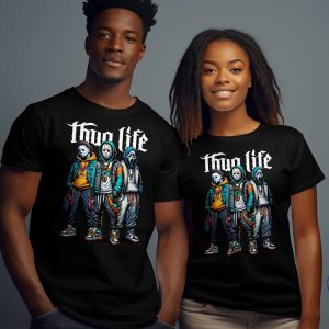 Thug Life Unique Horror Movie Characters Graphic T Shirt Thug Life Horror Shirt riracha 6