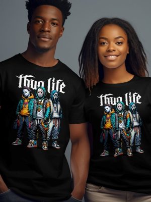 Thug Life Unique Horror Movie Characters Graphic T Shirt Thug Life Horror Shirt riracha 6