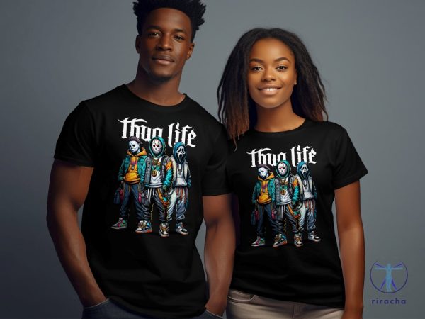 Thug Life Unique Horror Movie Characters Graphic T Shirt Thug Life Horror Shirt riracha 6