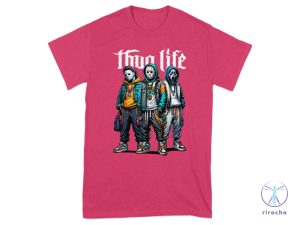 Thug Life Unique Horror Movie Characters Graphic T Shirt Thug Life Horror Shirt riracha 7